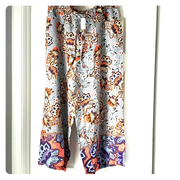 LOFT Drawstring Print Pants - Picture 1 of 2
